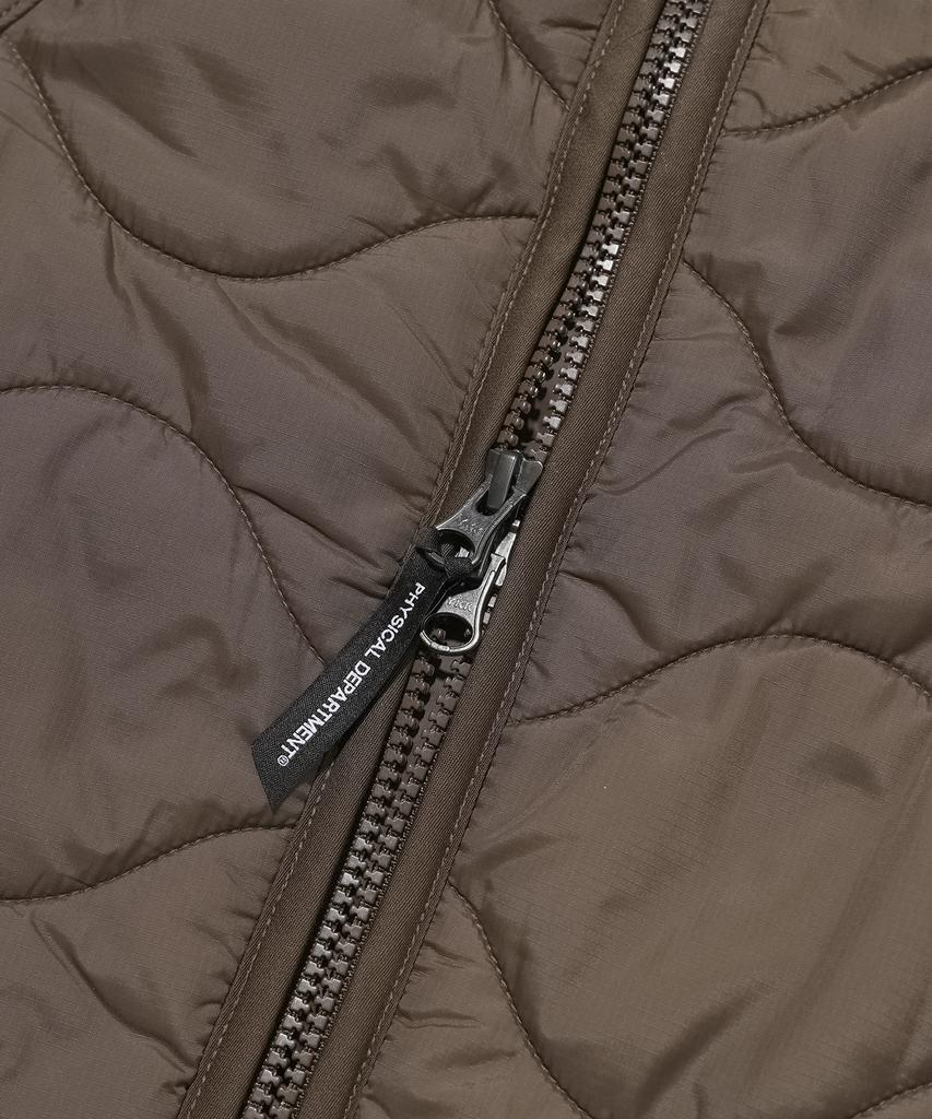 Physical Department Nylon Field Quilted Jacket Brown