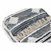 Coussin de sol - Noir - Rayé - 60 x 60 x 25 cm - Polyester et coton