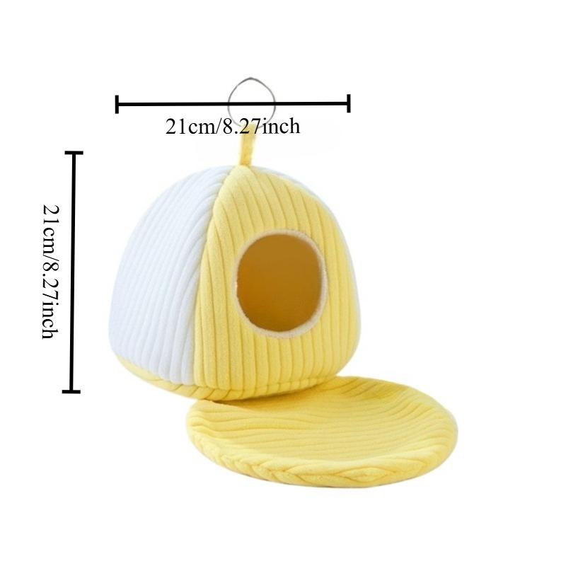 1Pcs Parrot Warm Nest Winter Bird House Thickened Fluffy Hanging Bed for Budgies Cockatiels Cold Weather Safety