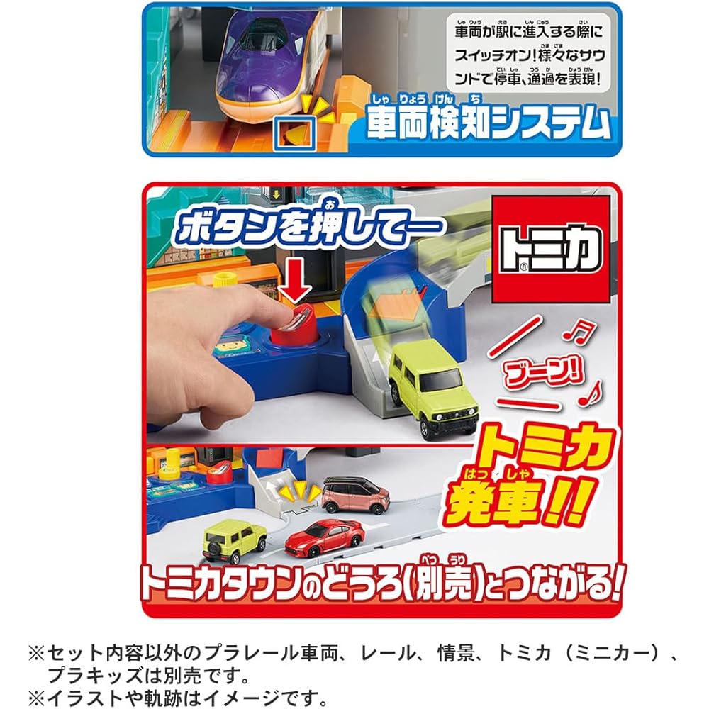 Takara Tomy Plarail Action and Sound Big Station Toy Train Set for Ages 3 and Up