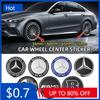 Car Sticker 56mm 60mm 65mm 75mm Car Wheel Center Hub Cap Emblem Sticker For Mercedes Benz W204 W205 W212 W213 W221 W177 W246 GLA