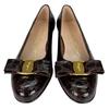 Excellent Salvatore Ferragamo pumps VARA Vara ribbon Brown Crocodile Women 5 Used