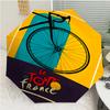 Tour de France Print Automatic Umbrella, 8 Rib Iron Frame, Plastic Handle, Suitable for Outdoor Travel &Daily , Ideal Gift