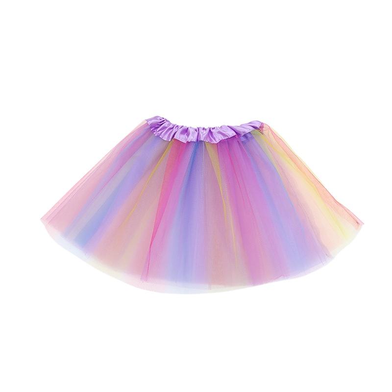 Mädchen Cheerleading Regenbogen Tutu Rock Kind Tanzparty Ballett Tüll Tutu Rock 3 Lagen Prinzessin Geburtstagsparty Geschenk 2-8 Jahre