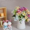 18 Heads Lily Artificial Flowers Wedding Bride Bouquet Home Living Room Decor Romantic Wedding Silk Fake Flower Gift