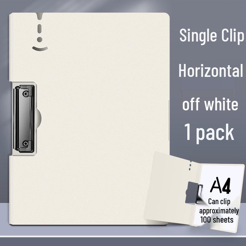 Thickened A4 Document Holder with Double Clips for Office Use