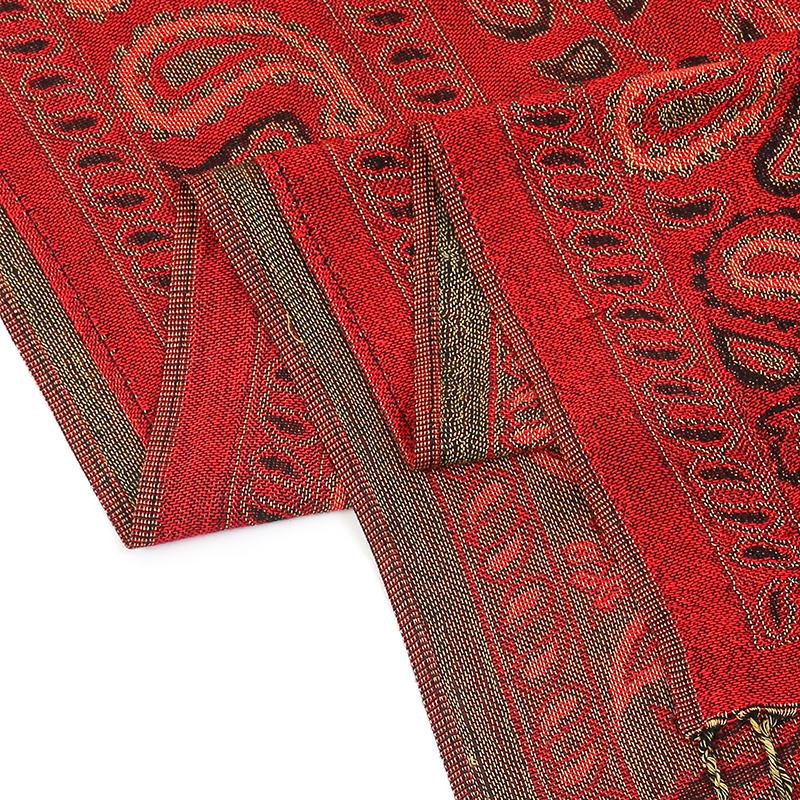 Bufanda Women's Jacquard Printed Scarf, EthnicTassel Travel Scarf, Long Silk Shawl, New Fashion, Winter.