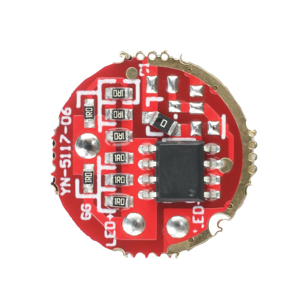 Single-Mode Flashlight Circuit Board for 6-15W LED Driver Board DC 3.7-4.2V Circuit Board Flashlight DIY Accessories