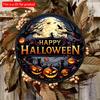 2d Flat 20*20cm, Home Decoration, Happy Halloween Wooden Circular Logo, Creative Decorative Board, for Home, Office, Cafe, Club, Garden Decor.