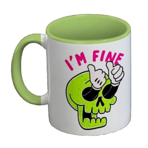 Threadless IÂ´m Fine Färgad 325ml Mugg