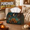 1pc Mystical Fantasy Forest Tissue Box with Glowing Pumpkin & Crescent Moon - Suitable for Halloween Napkin Dispenser, Decorative Holder for Home, Car