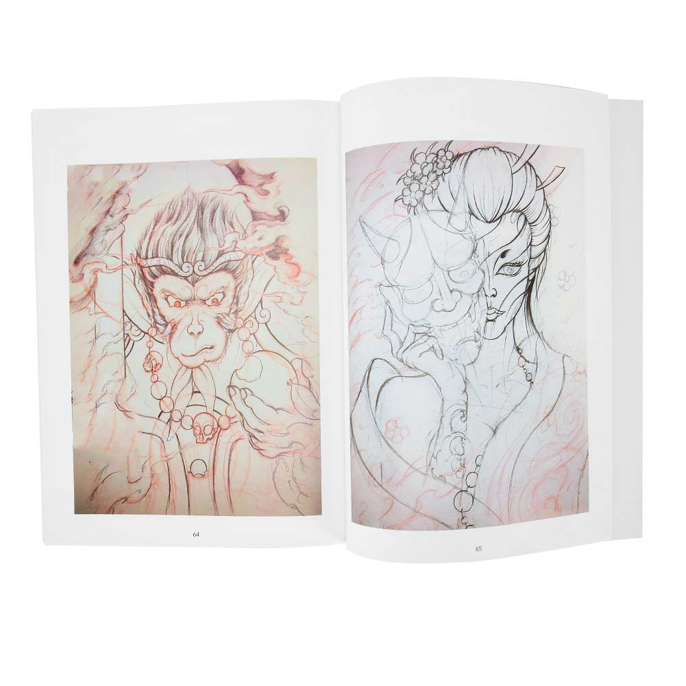 70 Pages Tattoo Practice Template Book Shader Picture Colour Tattoo Book Accessory