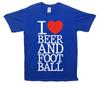 Ich liebe Bier und Fußball Aufdruck T-Shirt Vatertag