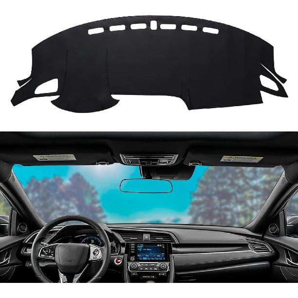Dashboard Dash Mat Cover Leather Dashboard Pad Compatible for 2006-2013 Lexus F IS250 IS300 IS350 16-21 Honda Civic