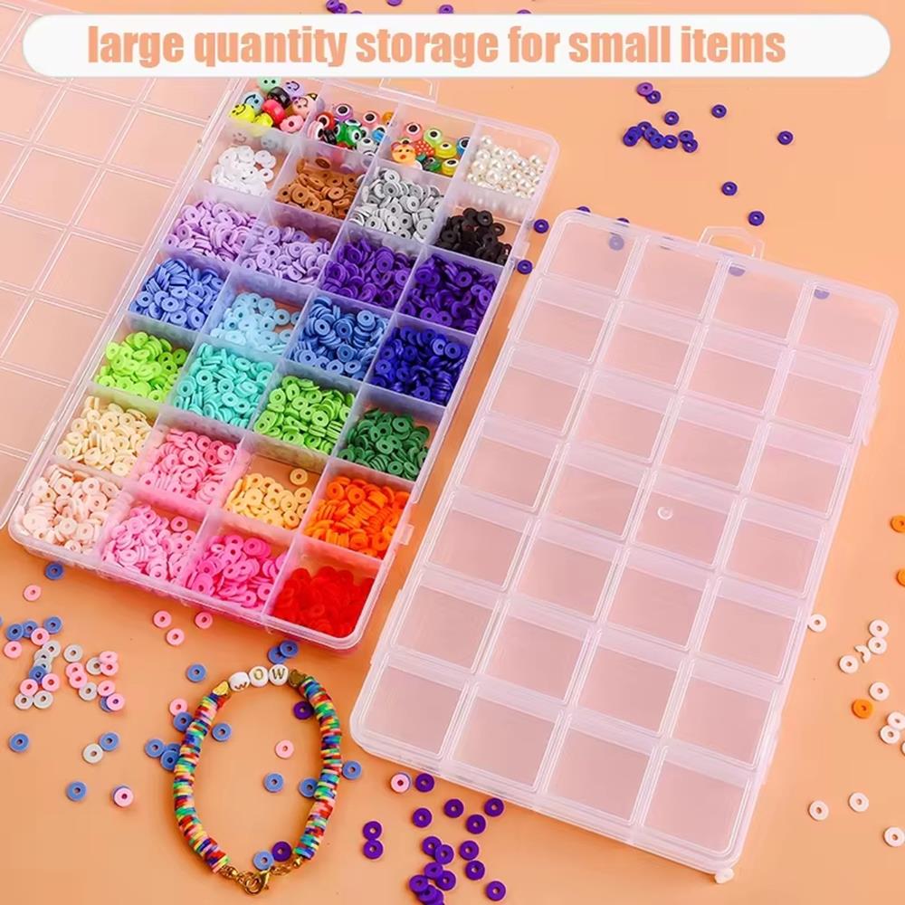12-Compartment Plastic Storage Box Large Capacity Jewelry Case Display Box Transparent Organizer Box Home Storage Cases