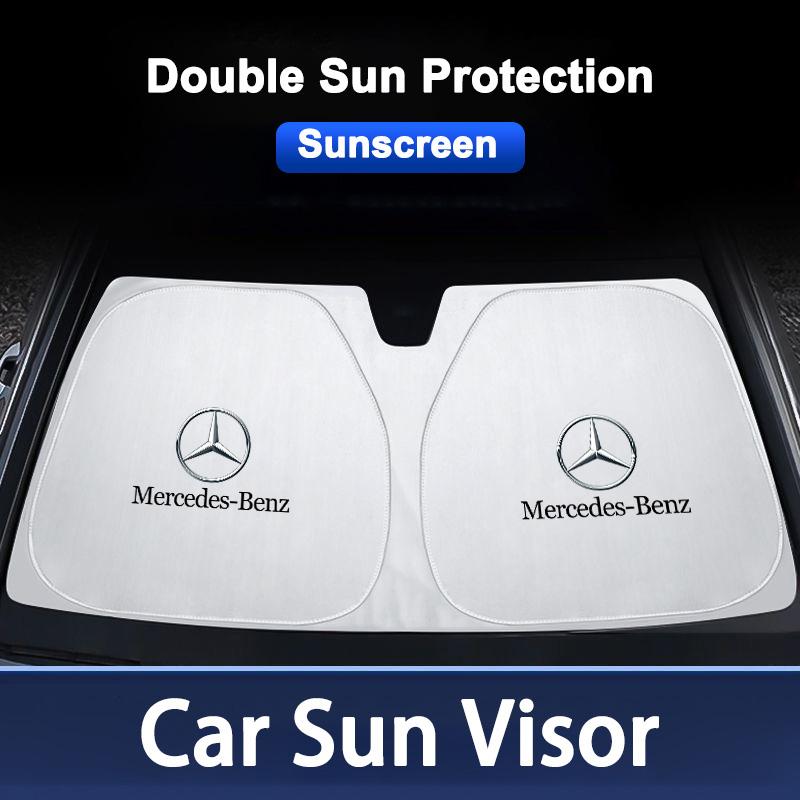 HXGR9 Thicken UV Resistance Car Sun Visor Sunshade Front Glass Sunscreen For Mercedes Benz W203 W204 W205 W176 W16 W177 W247 Accessory