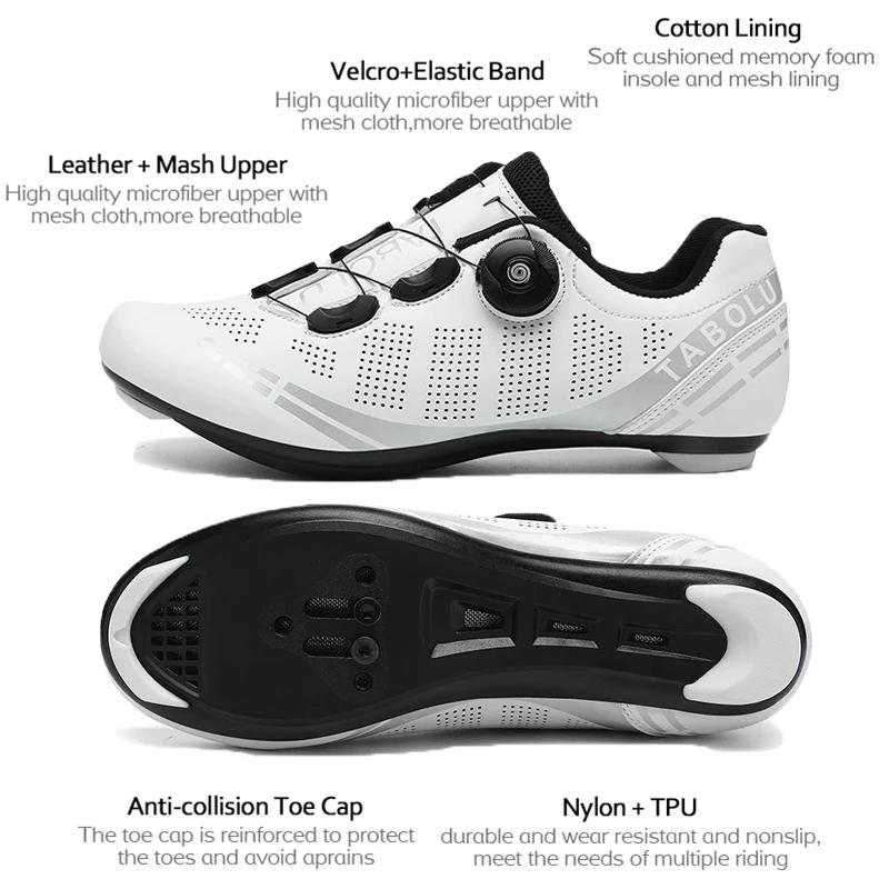 Cycling Shoes MTB Men Self-Locking Road Bike Shoes Speed Sneakers Racing Riding Boots Women SPD Pedal Mountain Bicycle Footwear