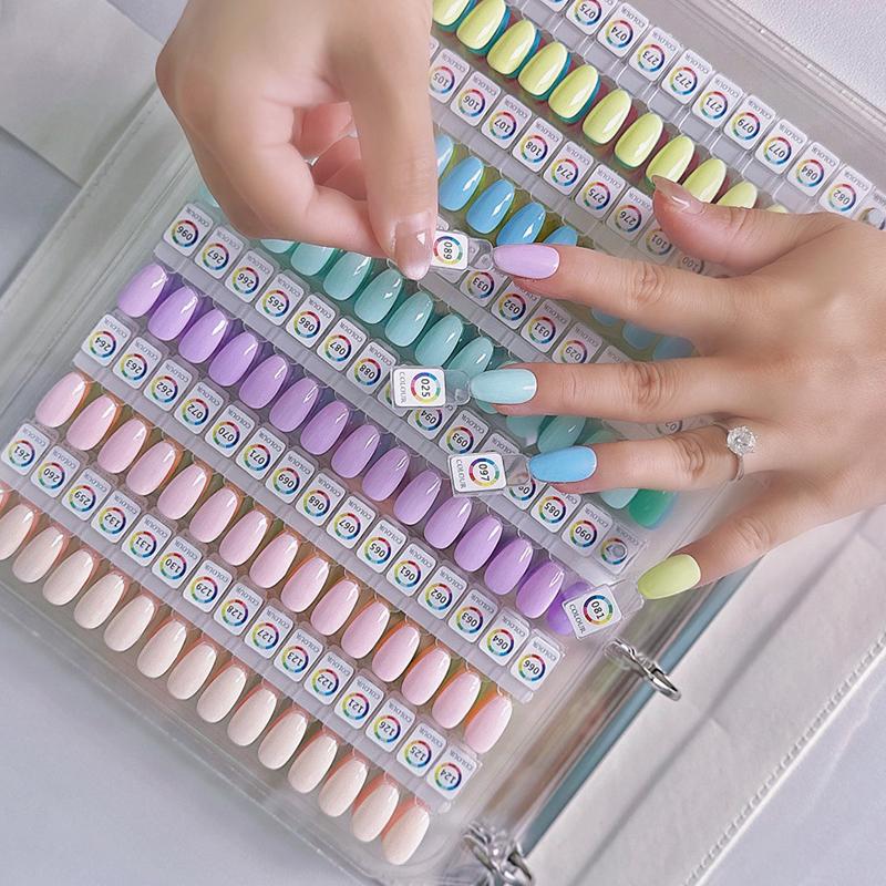 78-450 Farben Magnetische Spitzen Nail Art Musterbuch Maniküre Farbtest Aufbewahrungsbuch Große Acryl-Werke Auslage Farbkarten