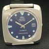 USED ORIENT AUTOMATIC 46941 VINTAGE JAPAN MENS BLUE COLOR DIAL WATCH a702234-5 R123-a702234