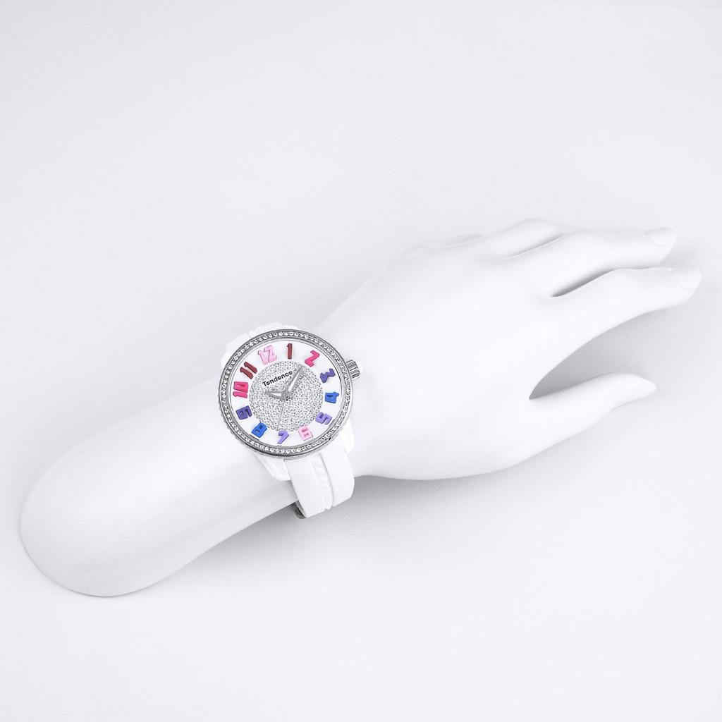 Gulliver Rainbow Gulliver Rainbow Biała Tarcza Stal Nierdzewna Szkło Mineralne Kwarcowy 42MM Zegarek TG930107R [Tendence] Damski [Przedmiot]