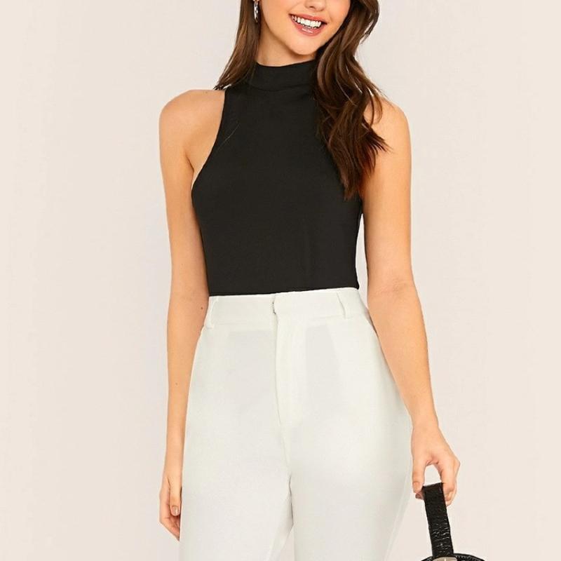 Y2K sport og trening for kvinner, ermeløs, sexy tank-topp Tight bodysuit-topp