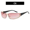 YK frameless riveted sunglasses new technology street show sunglasses fashion European and American sunglasses