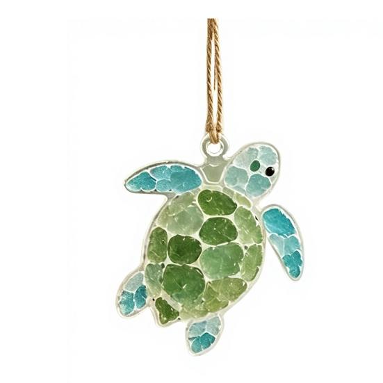 Sea Glass Suncatcher Ornament, Handmade Animal Ocean Sea Glass Acrylic Hanging Pendants, DIY Sea Glass Summer Hanging Ornament Decor, Valentine's Day