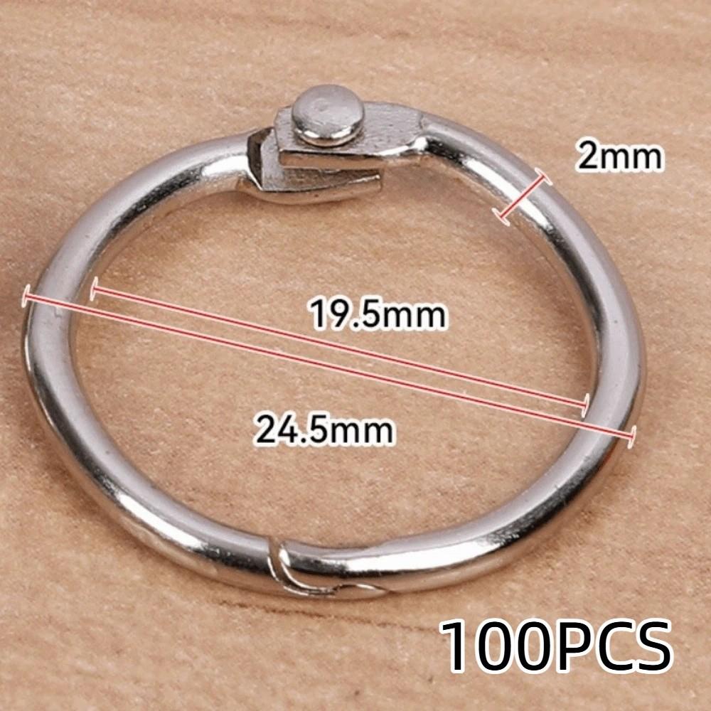 50/100Pcs O Ring Metal Binder Ring Sturdy Paper Binder Ring Loose Leaf Ring School Office Supplies