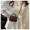 New Vintage Faux Leather Shoulder Bag for Women Solid Color Minimalist Niche Design Commute Handbag