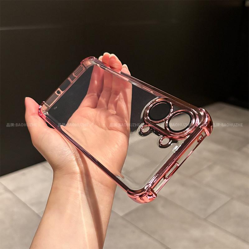 For Xiaomi POCO X8 Pro Max X8Pro Case Electroplated TPU Transparent Soft Silicone Cover Four Corner Protective Airbag Shell