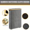 Multifunctional Storage Basket  600D Cationic Laundry Basket with Cover Foldable Toilet Paper Roll Storage Organizer Bag