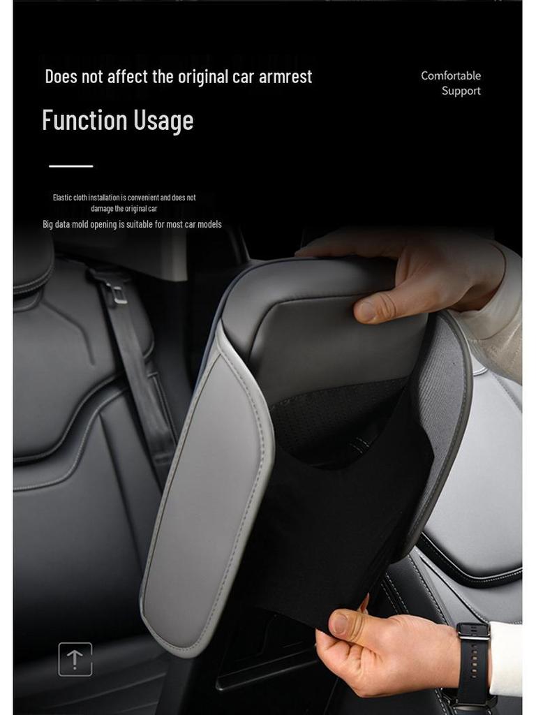 Memory Foam Armrest Pad - Heightening Elbow Support with Embossed Design and Pockets