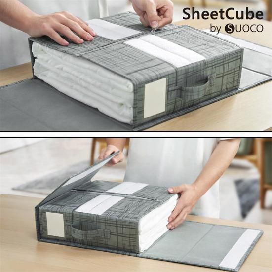 

Органайзер для простыней. Увеличьте пространство для хранения. Легкий доступ с помощью маркированных ящиков для хранения. Органайзер для льняного шкафа для постельных принадлежностей. Одеяла. светло-серый