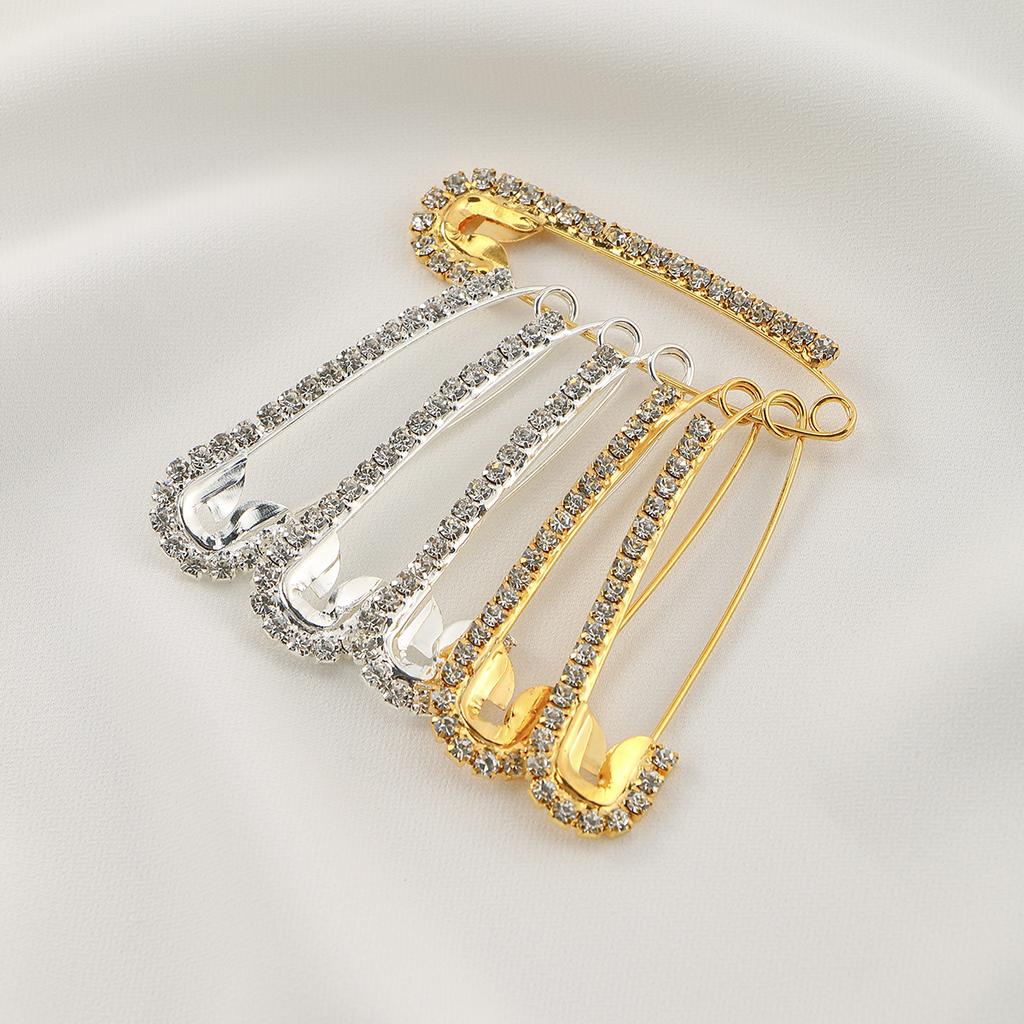 Women Hijab Scarf Brooch Pin Ladies Decorated Safety Pins Tighten Waist Jeans Pins Button Clothing Accessories