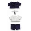 Letaya Plush Clothes, 20cm Suit, Plush Toy, White Shirt, Tie, Belt, Doll Clothes, Striped (Navy)