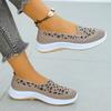 Fashion Fashion Hollow Leopard Print Flats Women Spring Summer Breathable Mesh Platform Sneakers Woman Non Slip Thick Sole Loafers Shoes