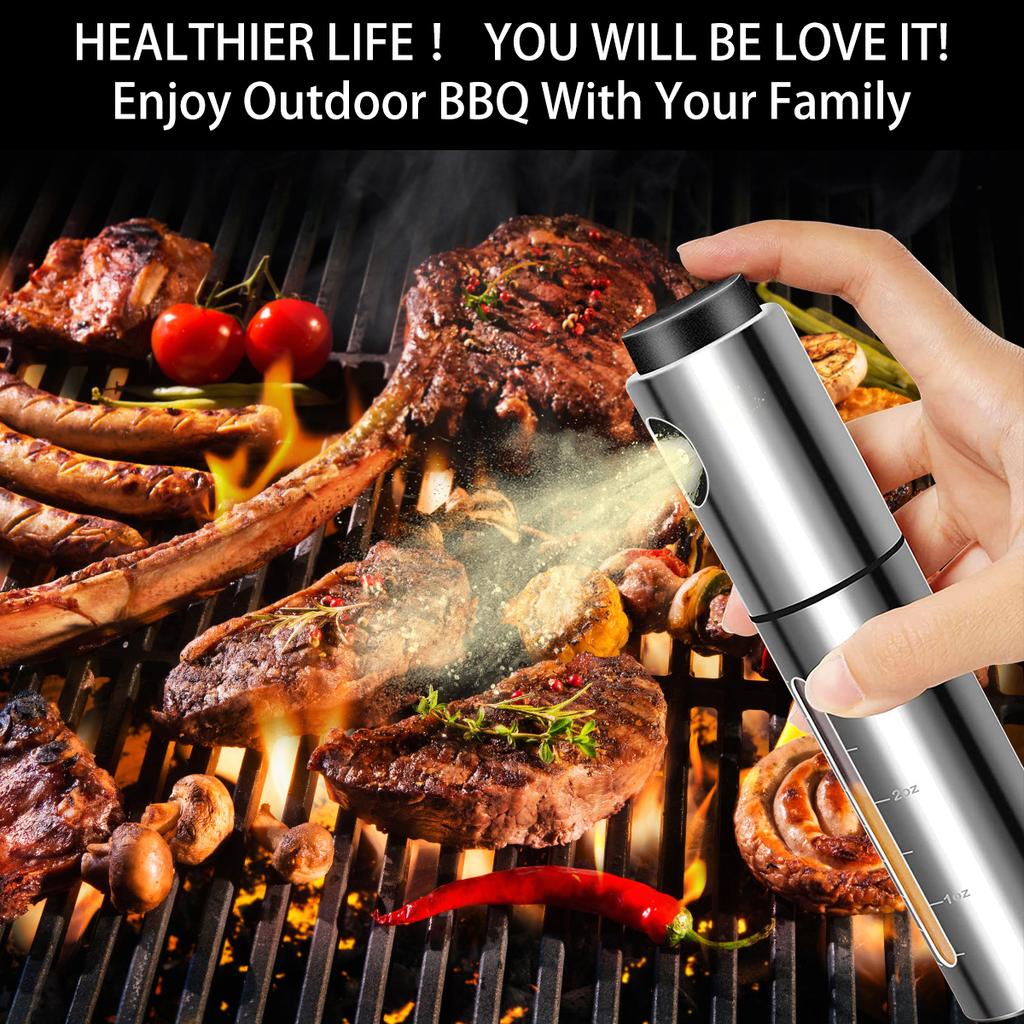 100ml Stainless Steel Oil Sprayer Bottle Leak-proof Pump Spray Pot for Grill BBQ Cookware Tool and Kitchen Gadget