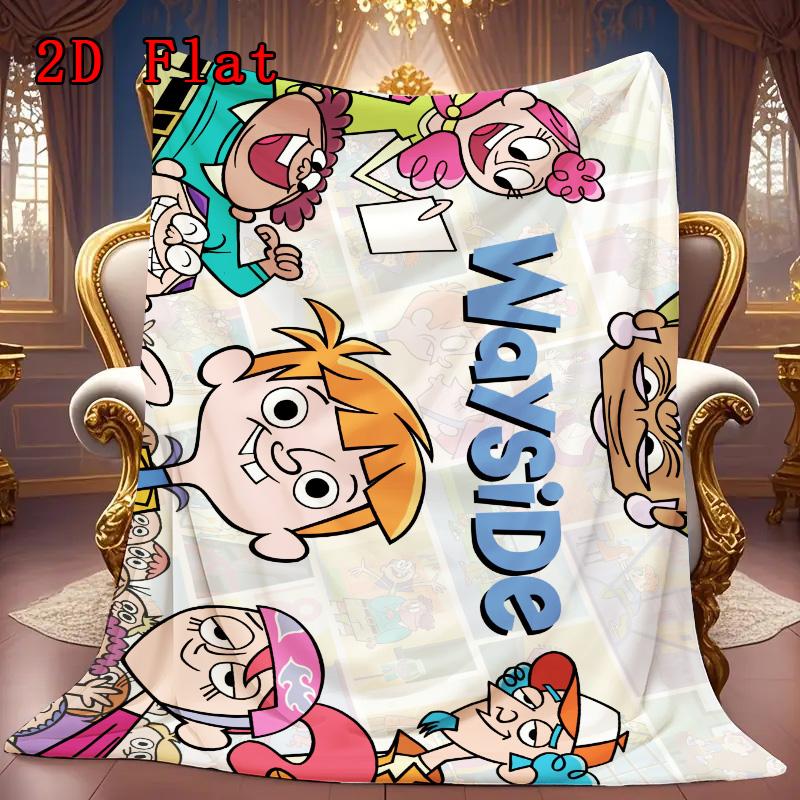 roadside school 2D Flat Pattern Flannel Blanket High quality All Seasons Warmth and Comfort Perfect for Christmas Gifts.DMT0925159