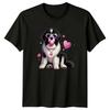 Dog Hearts Bubblegum Sunglasses Animals Dogs Unisex Unisexs Graphic Tee