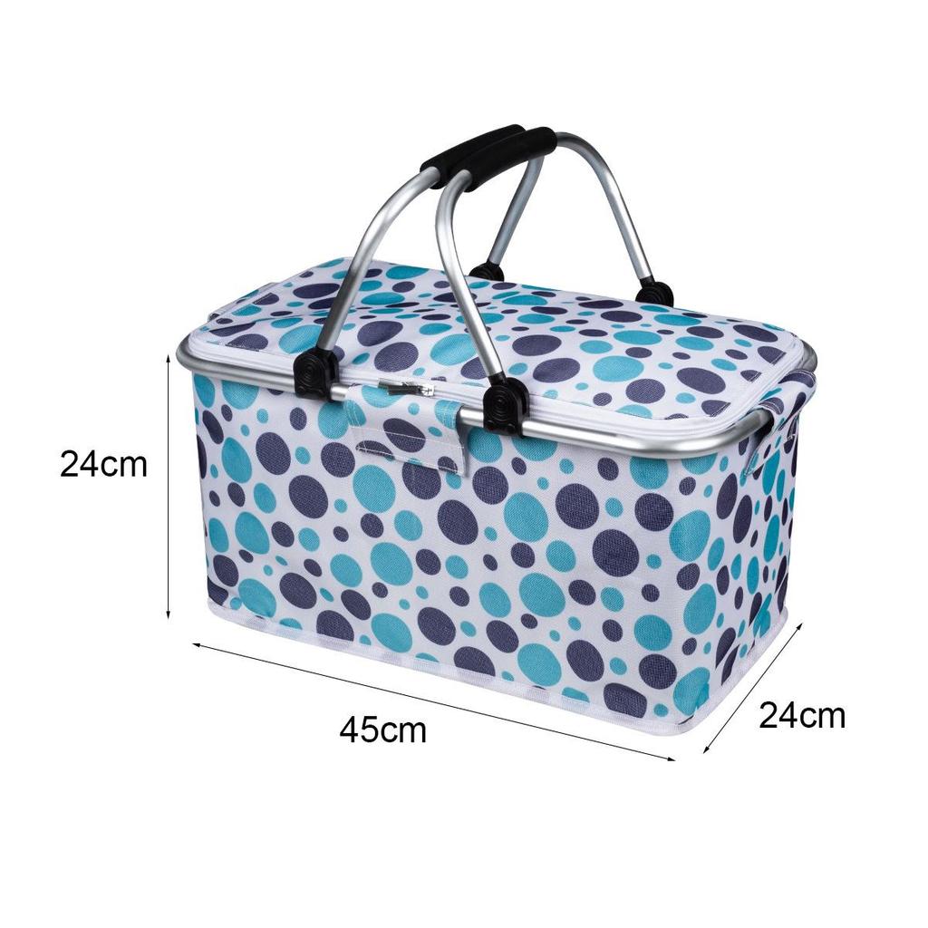 Large Capacity Foldable Insulated Shopping Bag - Portable and Cold-Keeping for BBQs and Picnics