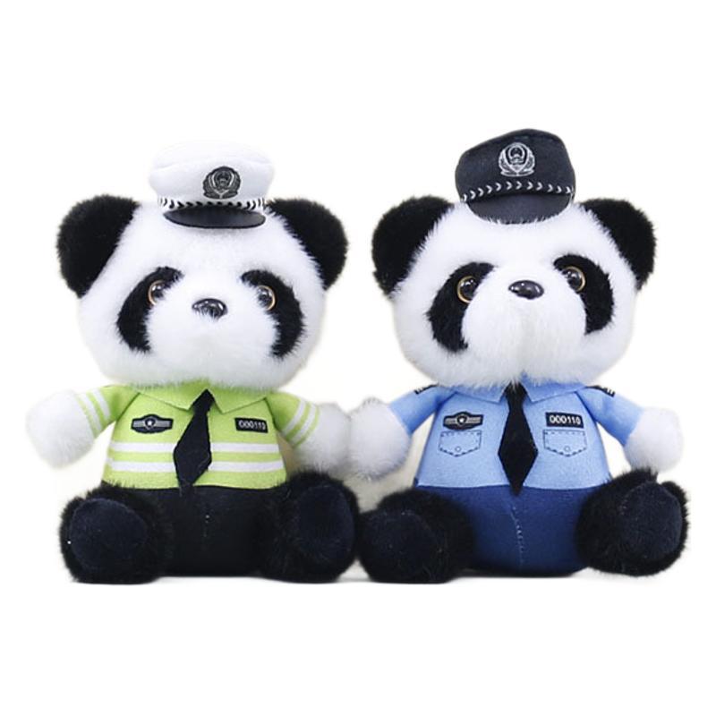 Panda Stuffed Lovely Animal With Short Fur Ideal For Bag Accessories And Fun Playtime