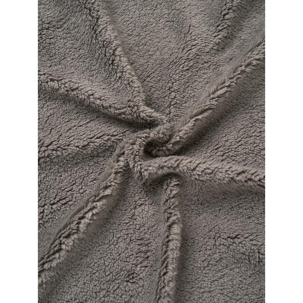 Daiso [common] FLuffy Zip Up Vest FLeece L Gray