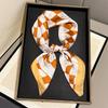 Spring and summer new geometric irregular thin printed silk scarf women's high-end temperament fashionable versatile square scarf