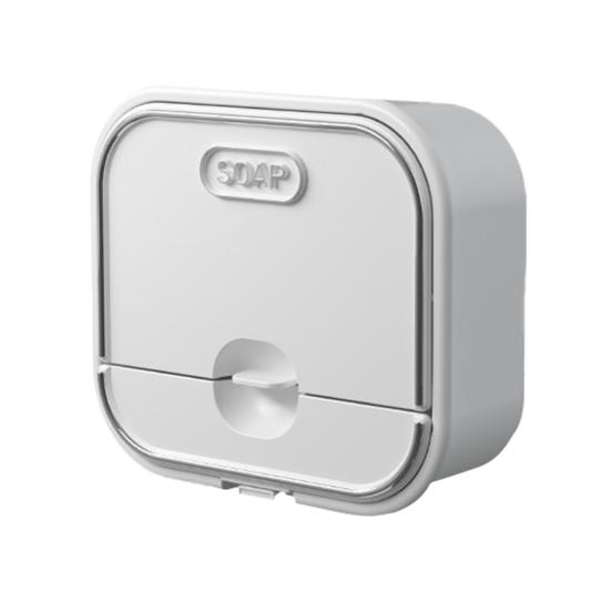 

Чехол для мыла Самоклеящийся настенный полипропиленовый перфоратор, бесплатный простой в установке ящик для хранения мыла для ванной комнаты белый