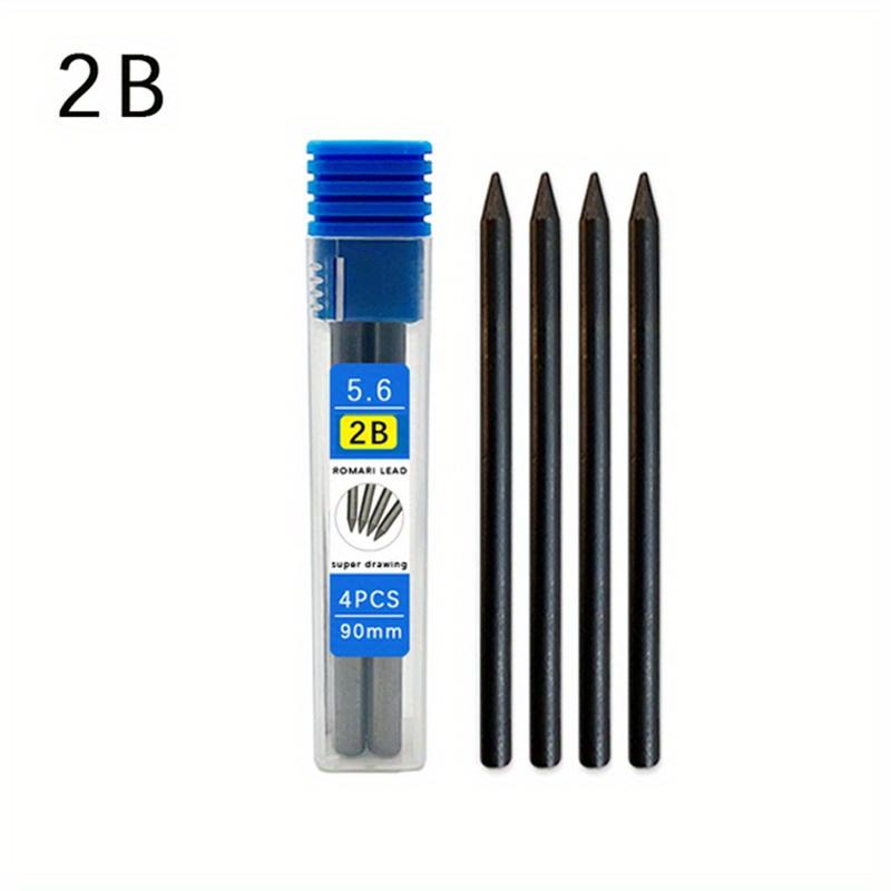 5.6mm Metal Mechanical Pen 2b/4b/6b/8b Pencil Refill Art Painting Drawing Writing Tool School Stationery Sketch Automatic Pencil