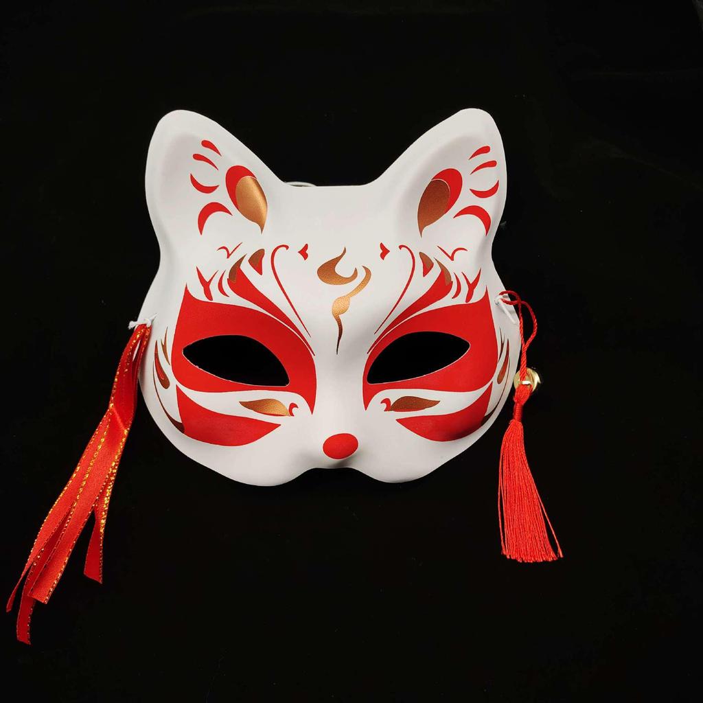 Japanese Style Fox Mask - Half-Face Anime Cosplay for Women