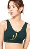 Night Daytime Use Dark [Bambi Water] Bra, Set-up Possible, 24-hour Use, Non-wired Bra, (XS, Green)