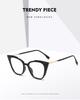 Women's Cat-Eye Prescription Glasses with Spring Hinge, Anti-Blue Light Slimming Design for Larger Faces.
