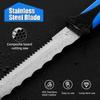 1/2 Pcs Insulation Knife with Nylon Sheath Stainless Steel Blade Insulation Cutter Double Sided Serrated Duct Knife Tool