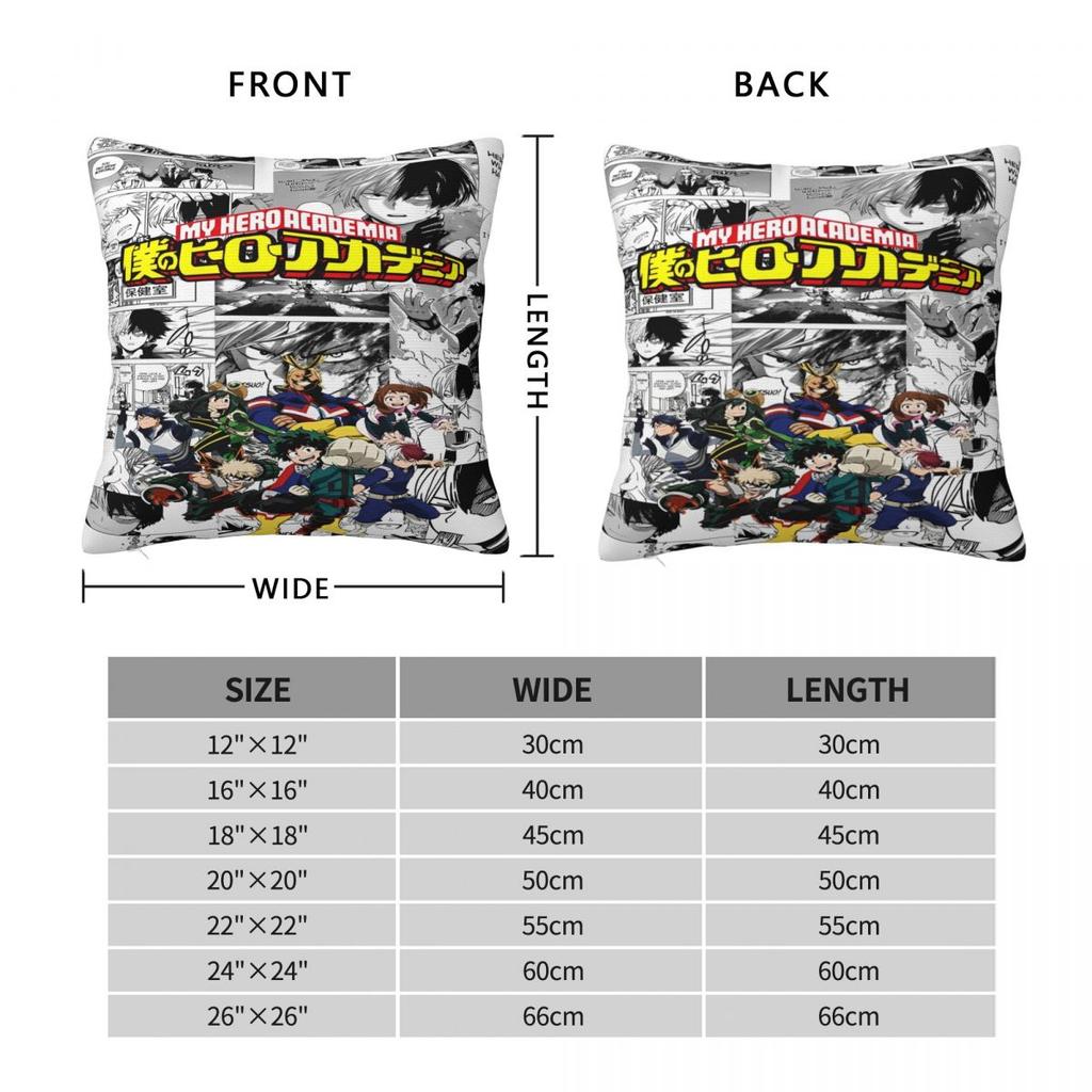 Stylish Seat Anime My Hero Academias Decoration Pillowcase Stuff Pillow Cover Square Multi-Size